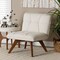 Baxton Studio Darielle Japandi Cream Boucle Fabric and Walnut Brown Finished Rubberwood Accent Chair 228-12963-ZORO - alternate 3